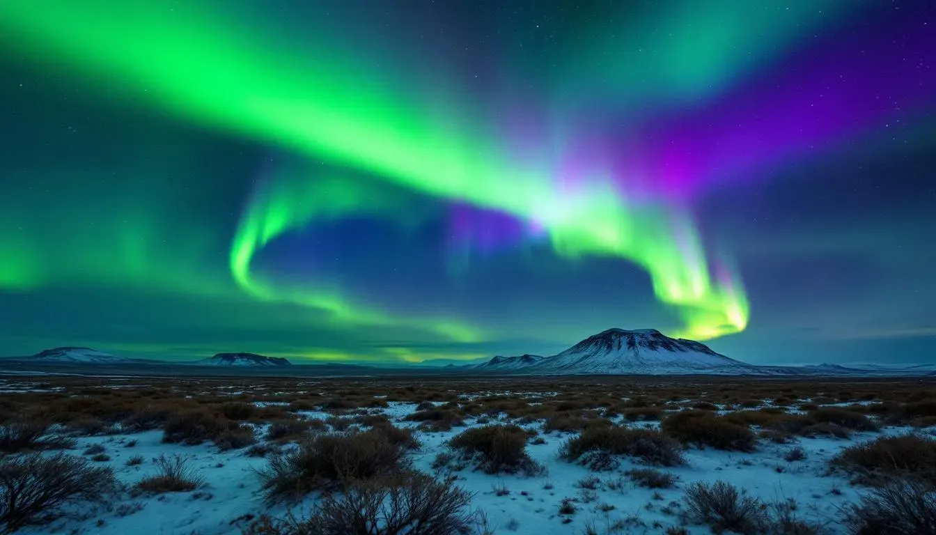 Northern lights over Iceland - filming location in Iceland